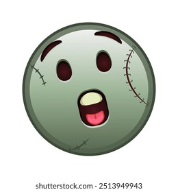 Face with open mouth Large size of zombie halloween emoji