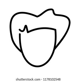 face outline logo icon flat design on white background,esp10