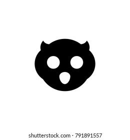 face of owl logo vector