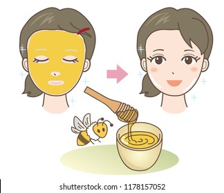 Face Pack -honey - Natural materials 