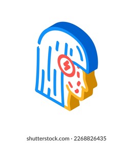 face pain body ache isometric icon vector. face pain body ache sign. isolated symbol illustration
