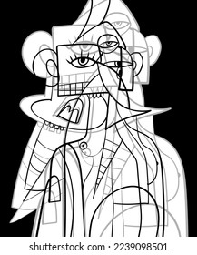 Gesichtsbemalung abstrakte Kunst. Muster Hintergrund. Doodle-Malerei 3