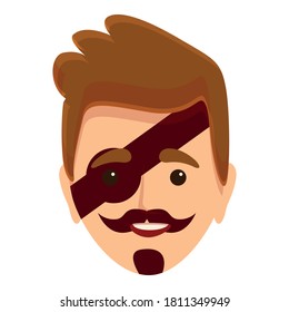 Face painting boy pirate icon. Cartoon of face painting boy pirate vector icon for web design isolated on white background