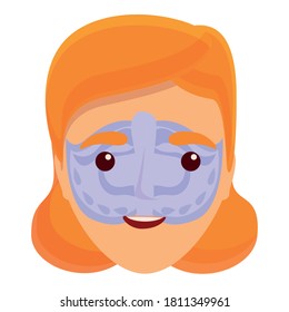 Face painting festival icon. Cartoon of face painting festival vector icon for web design isolated on white background
