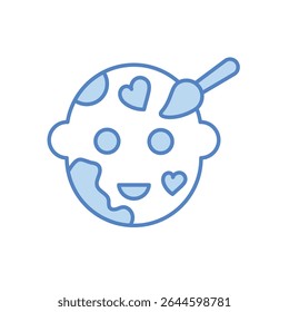 Face Painting Icon vector stock illustration
