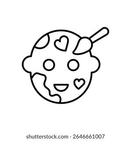 Face Painting Icon vector stock illustration