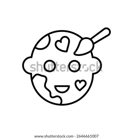 Face Painting Icon vector stock illustration