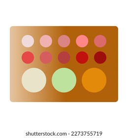 Face palette in square shape vector design