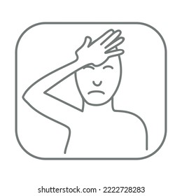 Face palm emotions vector illustration