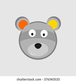 the face of a Panda on white background ,vector illustration