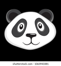 The face of a panda. Vector.