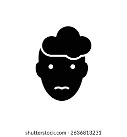 Face with Partly Cloudy Expression Symbolizing Clearing Mind