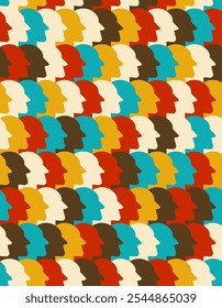 face Padrão perfeito. face Plano de fundo. faces ornamento