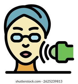 Ícone do dispositivo de face e descascamento. Contorno face e descascamento dispositivo ícone vetor cor plana isolado