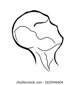 Аbstract face of people. Abstract line drawing of people.