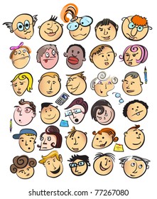 face people cartoon
