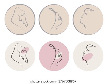 face of people in the form of a line