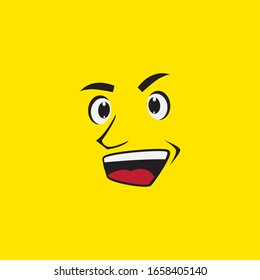 face picture vector concept template design illustration