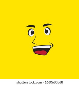 face picture vector concept template design illustration