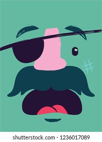 Face Pirate afraid