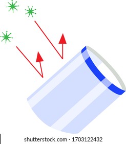 Face plastic shield vector illustration. Virus barrier. Prevention contact with dangerous substances. Eyes, mouth and nose protection. Can use for advertising, banners, posters.