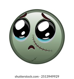Face with pleading eyes Large size of zombie halloween emoji