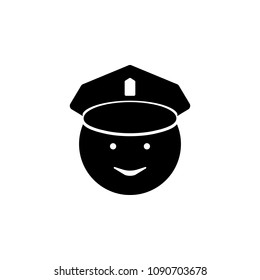 face of a policeman icon. Element of police for mobile concept and web apps. Detailed face of a policeman icon can be used for web and mobile. Premium icon on white background