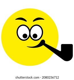 Enfrentar emociones positivas. Ilustración del icono del vector.