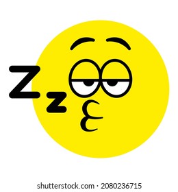 Face with positive emotions. Vector icon illustration.