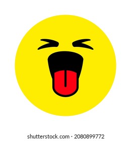 Enfrentar emociones positivas. Ilustración del icono del vector.