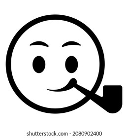 Enfrentar emociones positivas. Ilustración del icono del vector.