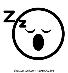Face with positive emotions. Vector icon illustration.