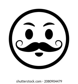 Enfrentar emociones positivas. Ilustración del icono del vector.