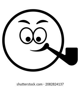 Enfrentar emociones positivas. Ilustración del icono del vector.