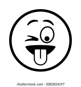 Enfrentar emociones positivas. Ilustración del icono del vector.