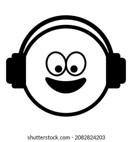 Enfrentar emociones positivas. Ilustración del icono del vector.