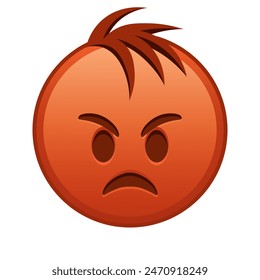 Face pouting lips Large size of red emoji smile with hair