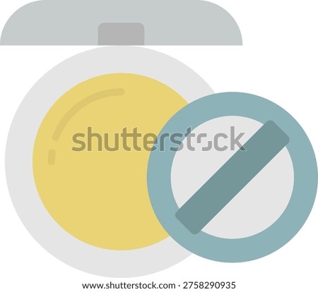 Face Powder Compact and Sponge Applicator Icon