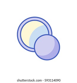 Face powder icon, cosmetics