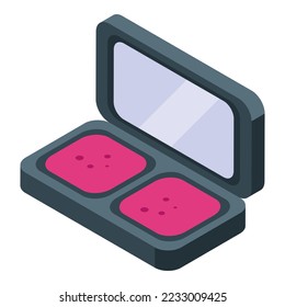 Face powder icon isometric vector. Woman fashion. Girl shopping