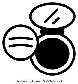 face powder icon with mixed style. Suitable for website design, logo, app, UI and etc. Based on the size of the icon in general, so it can be reduced.