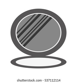 face powder icon over white background. makeup concept. vector illustration