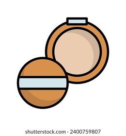 icono del polvo de cara con ilustración del material vector de fondo blanco