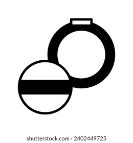 icono del polvo de cara con ilustración del material vector de fondo blanco