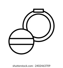 icono del polvo de cara con ilustración del material vector de fondo blanco