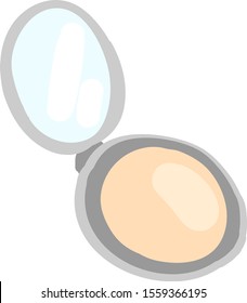 Face powder, illustration, vector on white background.