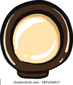 Face powder, illustration, vector on a white background.