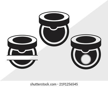 Face Powder Monogram SVG Printable Vector Illustration
