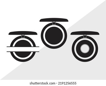 Face Powder Monogram SVG Printable Vector Illustration