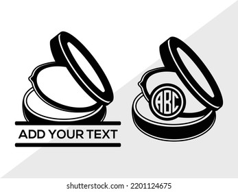 Face Powder Monogram SVG Printable Vector Illustration